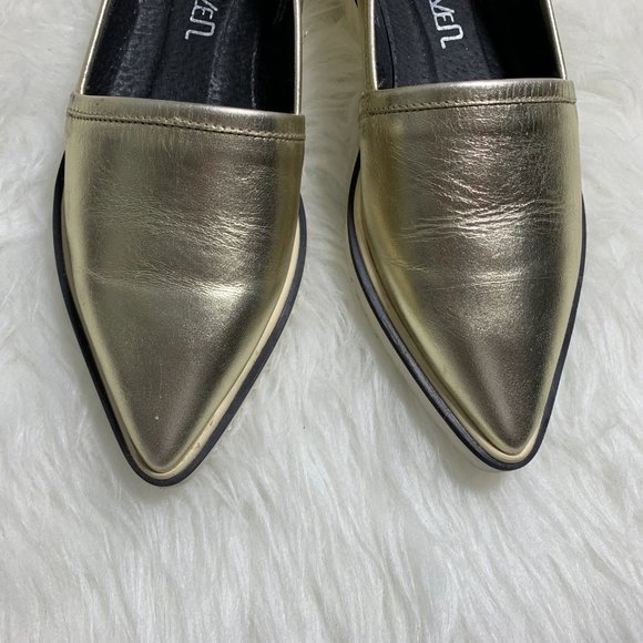 Anthropologie Sixtyseven Gold Slip on Sz 6 - Picture 3 of 5